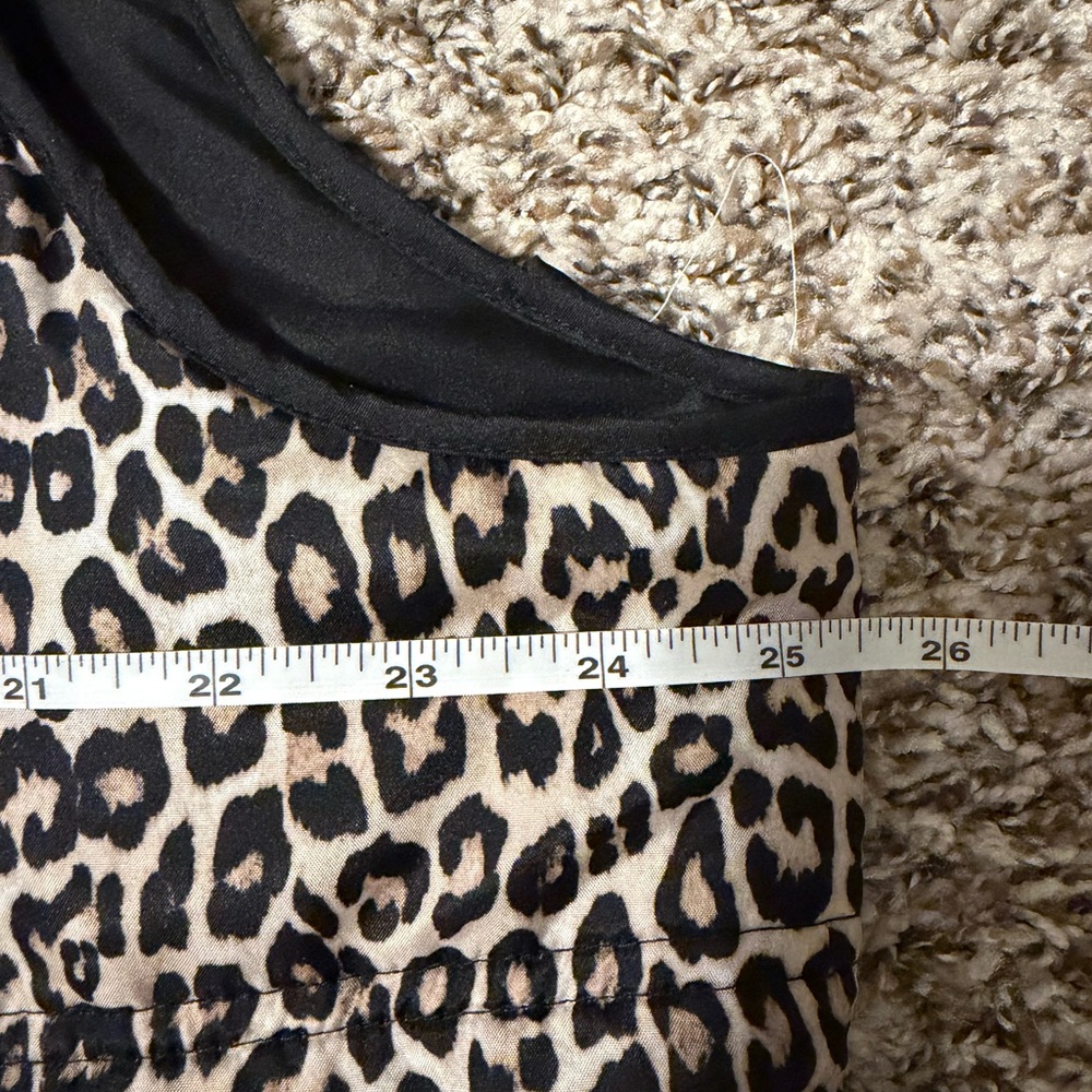 Chico's Black and Tan Animal Print Reversible  Vest Size 4/20 - Picture 8 of 11
